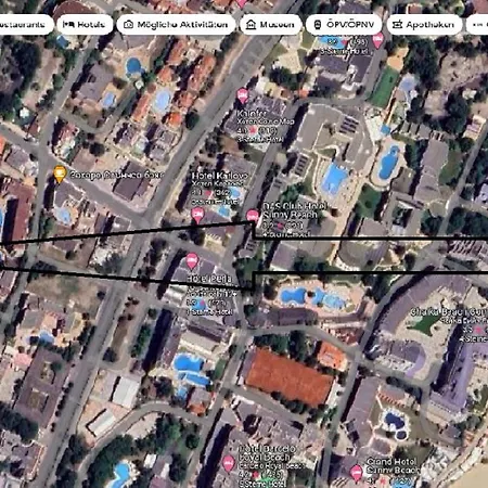 In Sunny Beach, Complex Sun Village, 80 Qm, 2 Bedrooms & Living Near To The Beach, Swimming Pool, Garden Aparthotel Sluneční pobřeží